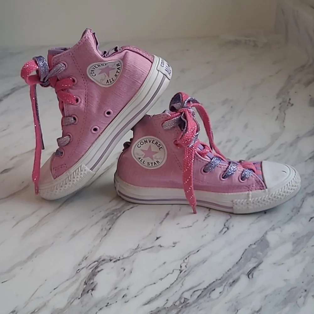 Converse Kids Pink & Purple Sneakers